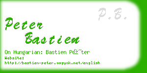 peter bastien business card